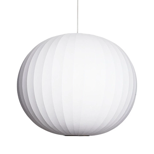 Lampa wisząca SILK biała 60 cm nowoczesna kula do salonu i jadalni regulowana