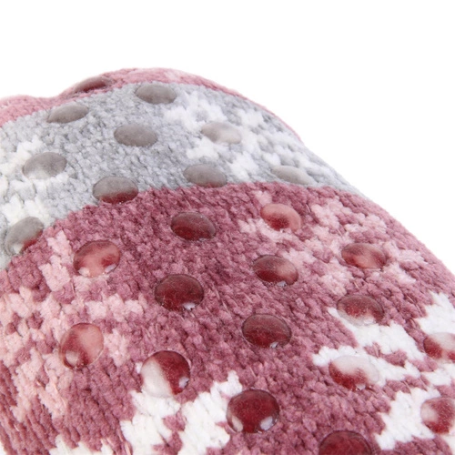 Skarpetki świąteczne ocieplane czerwone Intesi do domu z poliestru, miękkie i przyjemne