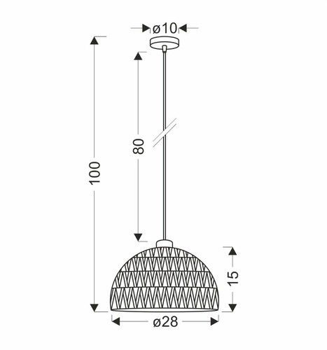 Lampa wisząca Balli biały 1x40W E27  abażur biały