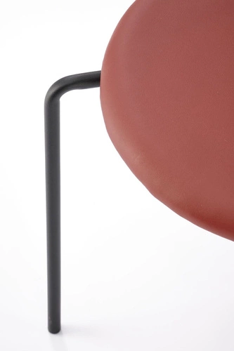 Krzesło do jadalni Lander retro rattanowe bordowe z ekoskóry Intesi do kuchni i salonu