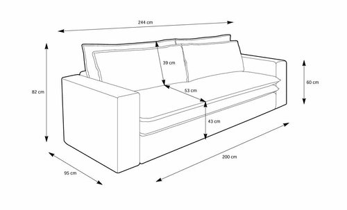 Sofa rozkładana z funkcją spania Ulnes sztruksowa różowa 3 osobowa do salonu z pojemnikiem