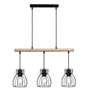 Lampa wisząca Bernita czarna loftowa 3-punktowa do salonu, kuchni lub jadalni 66 cm