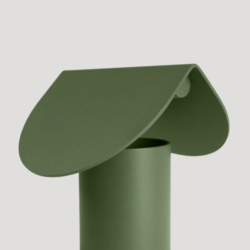 Lampa biurkowa LED BISCUIT oliwkowa nowoczesna na biurko 15 cm