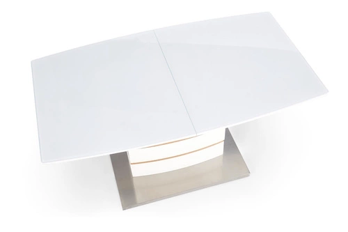 Stół rozkładany Roles biały dąb nowoczesny do jadalni 140-180 cm Intesi