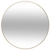 Lustro okrągłe Alice 76 cm złote do przedpokoju i salonu w metalowej ramie Atmosphera