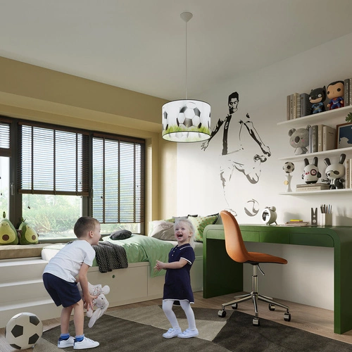 Nowoczesna lampa wisząca FOOTBALL C 40 do pokoju dziecka motyw piłki nożnej 40 cm