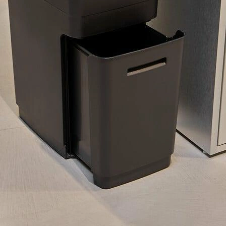 Kosz do segregacji śmieci 36L Slow czarny szary plastikowy do kuchni i biura 5five