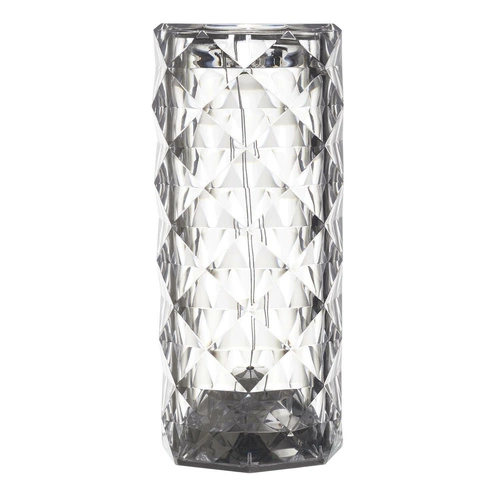Lampka nocna LED Crystal Intesi glamour z pilotem 12 kolorów do sypialni i salonu 21,5 cm