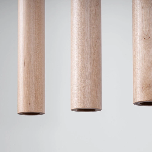 Lampa wisząca Pastelo 5L nowoczesna drewniana do salonu i jadalni naturalny kolor