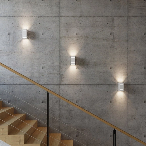 Nowoczesny biały kinkiet ścienny Blocco Sollux Lighting do sypialni i salonu z aluminium