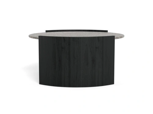 Stolik kawowy Zafra szary marmur/czarny