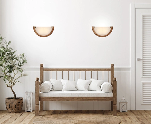 Plafon Herba 0,5 drewno standard 1x60  w E27 dąb