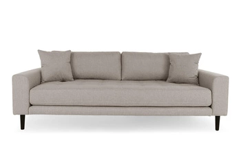 Sofa Lido 3 osobowa skandynawska beżowa ciemna z podłokietnikami do salonu Intesi