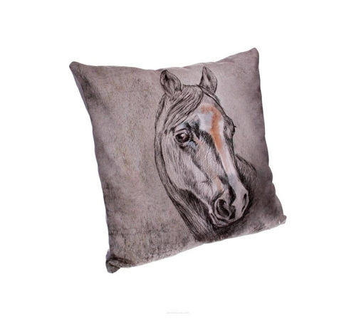 Poduszka dekoracyjna welurowa antyalergiczna LORD 40x40 do salonu i sypialni szara