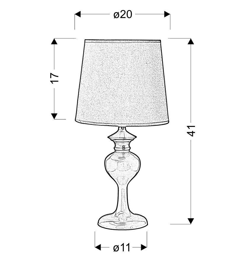 Lampa stołowa Berkane lampka 1x40W E14 pomarańczowa