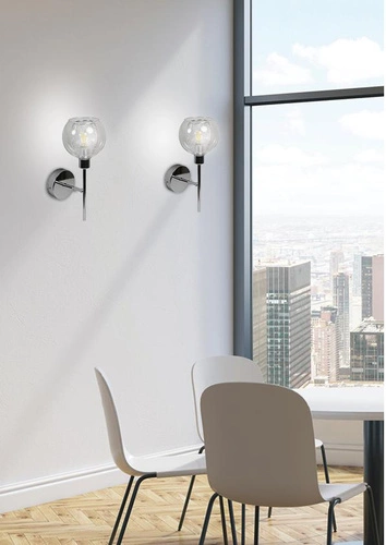 Kinkiet ścienny Ozzo nowoczesny szklany chrom regulowany do sypialni i salonu Candellux