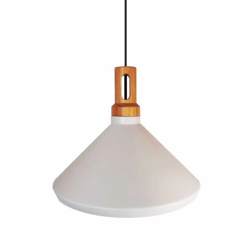 Lampa sufitowa Nordic Woody biała drewniana 35 cm regulowana do salonu nad stół