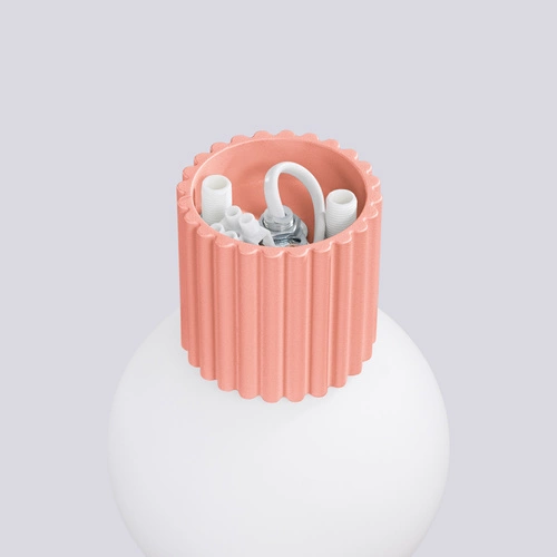 Kinkiet ścienny HALO nowoczesny różowy IP44 do łazienki i sypialni aluminium szkło