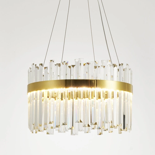 Żyrandol kryształowy LED ROYAL Step into Design złoty 50 cm do salonu i jadalni