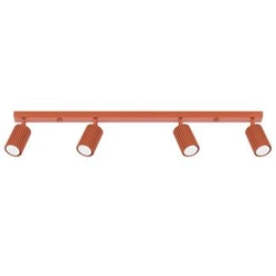 Plafon sufitowy KARBON 4L czerwony minimalistyczny do salonu z ruchomym kloszem 81 cm