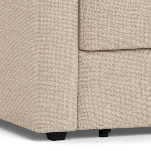 Fotel rozkładany do spania Fleury beżowy aksamitny do salonu