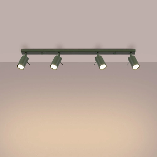 Plafon sufitowy RING 4L nowoczesny zielony oliwkowy do salonu i sypialni SOLLUX