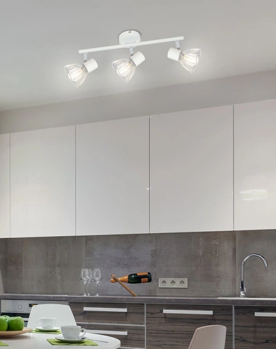 Lampa sufitowa Fly nowoczesna biała regulowana 3-punktowa do salonu i sypialni