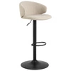 Hoker Ella beżowy z oparciem i podłokietnikami, obrotowy, regulowany, nowoczesny do kuchni