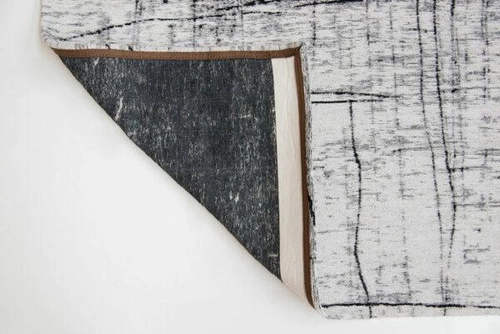 Dywan do salonu Metro Black and White 280x360 nowoczesny marmur antypoślizgowy łatwy w czyszczeniu