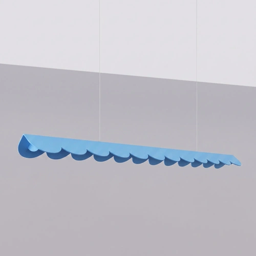 Lampa wisząca BISCUIT LED błękitna regulowana nad wyspę 3000K
