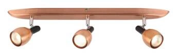 Lampa sufitowa Cross listwa 3x50W GU10  miedziany