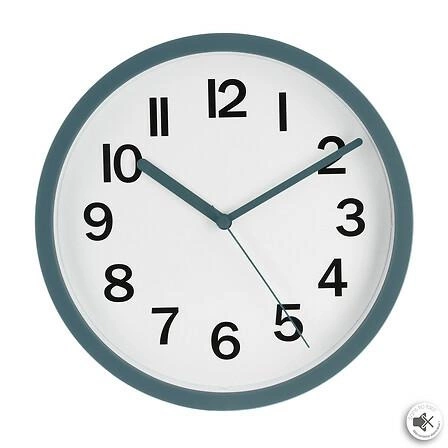 Zegar ścienny Loly 22 cm niebieski cichy nowoczesny do salonu i sypialni Atmosphera