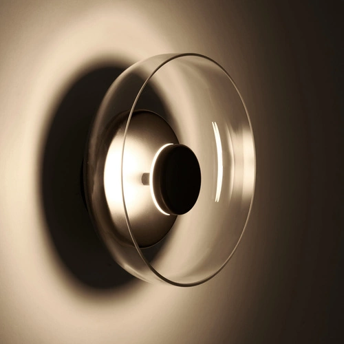 Kinkiet ścienny LED DISCO Step into Design nowoczesny szklany czarny 23 cm do salonu