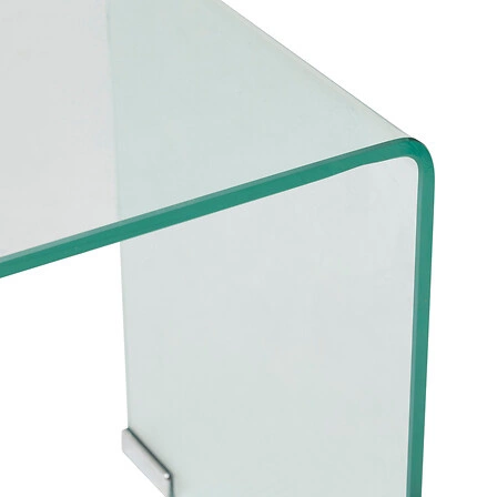 Zestaw 2 stolików kawowych Lenia szklanych 2w1 transparentnych