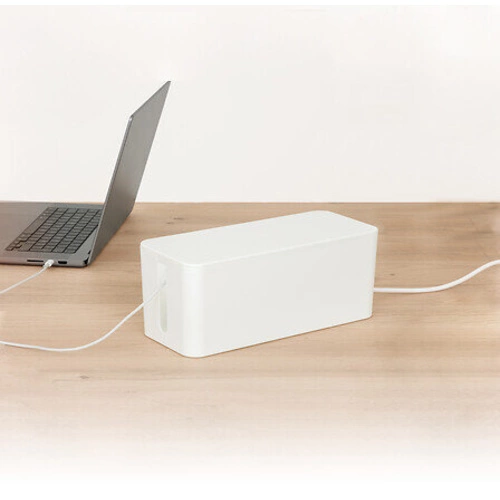 Organizer na kable i listwy zasilające biały