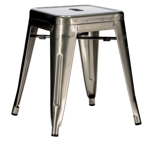Taboret Paris metaliczny inspirowany Tolix, metalowy stołek industrialny do kuchni 46 cm D2.DESIGN