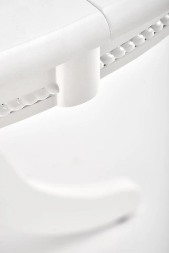 Stół okrągły rozkładany Bator biały połysk do jadalni 4-6 osób styl ludwikowski Intesi