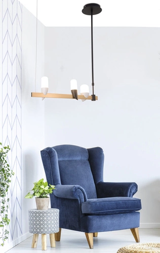 Żyrandol LED Sakai nowoczesny czarny 3-punktowy do salonu i jadalni Ledea