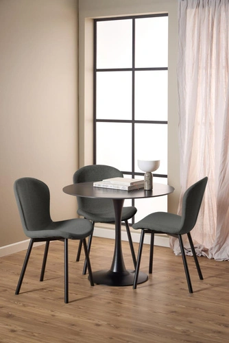 Krzesło Esra ciemnoszare tapicerowane do jadalni i salonu nowoczesne