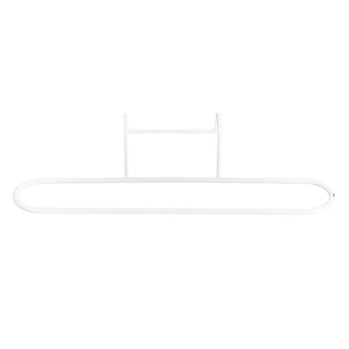 Nowoczesny biały wieszak na ręczniki kuchenne do zawieszenia na drzwi Intesi metalowy