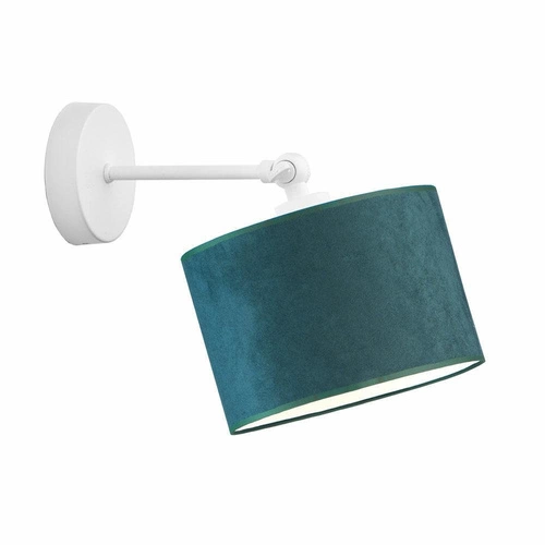 Kinkiet ścienny glamour TETE LYSNE zielony welurowy regulowany do sypialni i salonu 25 cm