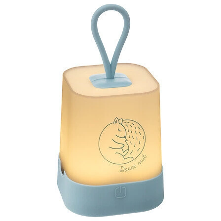 Lampka nocna dla dzieci Atmosphera Veilleuse niebieska USB akumulatorowa do pokoju dziecięcego