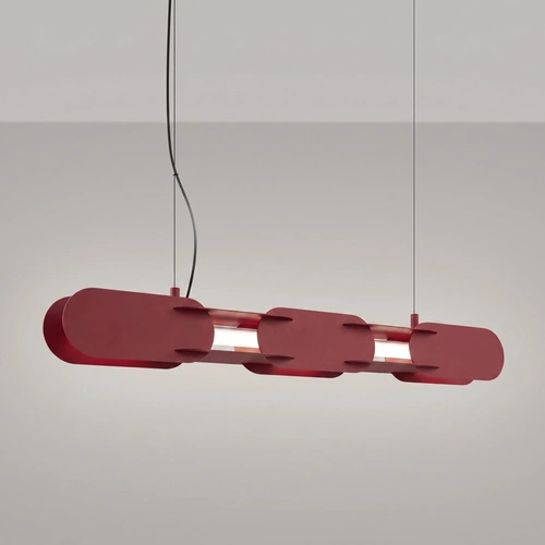 Lampa wisząca LED CHAIN burgund 91 cm nowoczesna do salonu