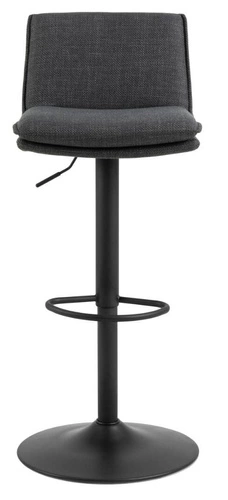 Hoker Flynn nowoczesny tapicerowany z oparciem regulowany obrotowy szary ciemny do kuchni Actona