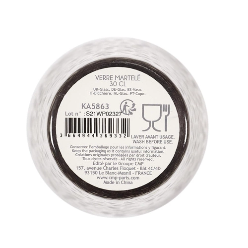 Szklanka Zekrit Intesi szara 300 ml do napojów nowoczesna na lemoniadę