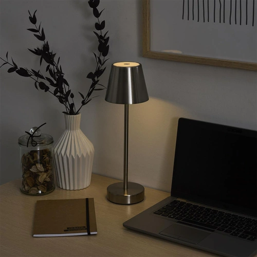 Lampka Casablanca 36cm LED na dotyk       srebrna