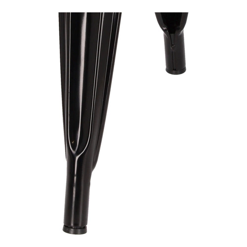 Krzesło do jadalni Paris Wood czarne metalowe z drewnianym siedziskiem industrialne D2.DESIGN