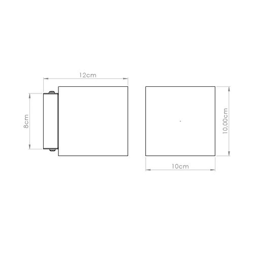 Kinkiet ścienny QUAD beton beżowy nowoczesny do salonu i kuchni industrialny