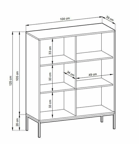 Komoda biała wysoka ryflowana Delicious Intesi nowoczesna na złotych nogach do salonu 125 cm