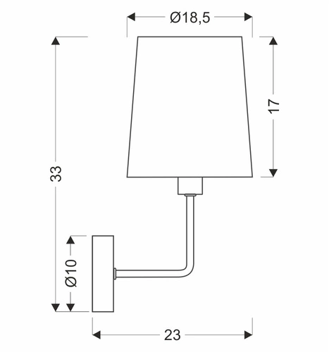 Kinkiet ścienny Pasteri nowoczesny czarny z beżowym abażurem do sypialni i salonu CANDELLUX